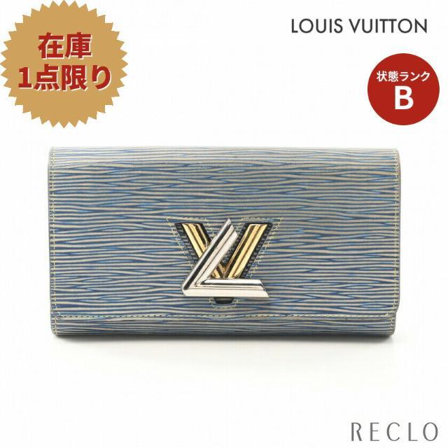 LOUIS VUITTON(ルイヴィトン)のポルトフォイユ ツイスト エピ デニム 二つ折り長財布 レザー ブルー レディースのファッション小物(財布)の商品写真