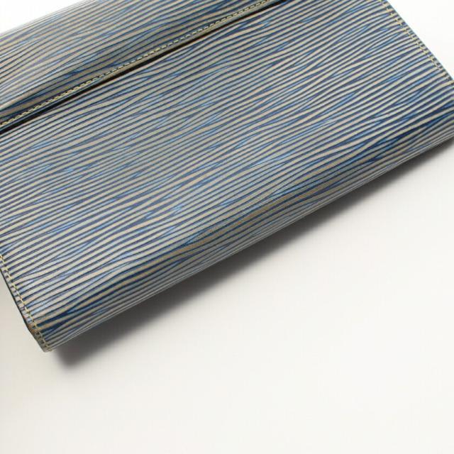 LOUIS VUITTON(ルイヴィトン)のポルトフォイユ ツイスト エピ デニム 二つ折り長財布 レザー ブルー レディースのファッション小物(財布)の商品写真