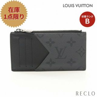 ルイヴィトン(LOUIS VUITTON)のコインカード ホルダー モノグラムエクリプス リバース カードケース コインケース PVC レザー ブラック グレー(コインケース/小銭入れ)