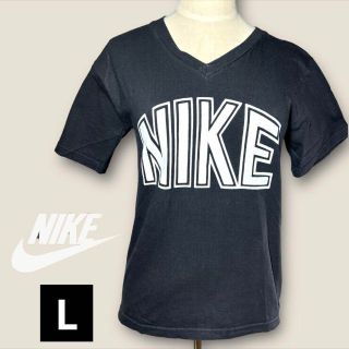 ナイキ(NIKE)の【90sカジュアル】NIKEナイキ デカロゴ コットンTシャツ L 刺繍 白タグ(Tシャツ(半袖/袖なし))