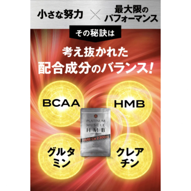 プラチナマッスルHMB 180粒 × 5袋セット（900粒） 食品/飲料/酒の健康食品(その他)の商品写真