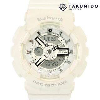 カシオ(CASIO)のカシオ レディース腕時計 Baby-G BA-110 中古 クオーツ ホワイト アナデジ CASIO 【中古】 | ブランド 白 電池式 女性 カジュアル ファッション シンプル ABランク(腕時計)