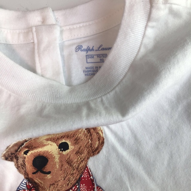 POLO RALPH LAUREN(ポロラルフローレン)のラルフローレン ポロベア コットン Tee ワンピース 24M/90 キッズ/ベビー/マタニティのキッズ服女の子用(90cm~)(ワンピース)の商品写真