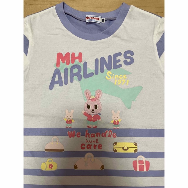 mikihouse(ミキハウス)のミキハウス　Tシャツ　うさこ　飛行機　エアライン　CA グランドスタッフ　120 キッズ/ベビー/マタニティのキッズ服女の子用(90cm~)(Tシャツ/カットソー)の商品写真