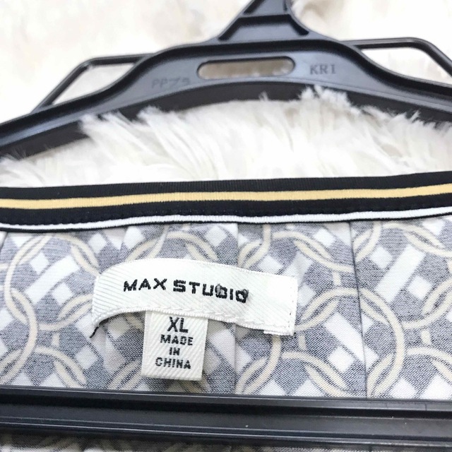美品 XL 大きいサイズ アメリカ発 MAX STUDIO 総柄 ワンピース レディースのワンピース(ひざ丈ワンピース)の商品写真