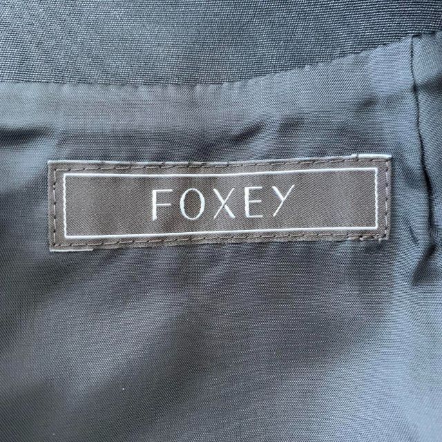 FOXEY(フォクシー)の美品✨フォクシー フレアスカート ビーズ ウール シルク ブラック 40 レディースのスカート(ミニスカート)の商品写真