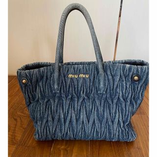 ミュウミュウ(miumiu)のMIU MIU ミュウミュウ DENIM MATELASSE(トートバッグ)