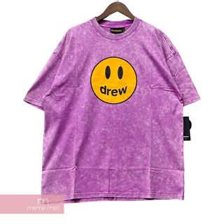 Drew House 2022AW Mascot SS Tee Washed Grape ドリューハウス マスコットショートスリーブTシャツ ウォッシュドグレープ 半袖カットソー スマイリープリント ウォッシュ加工 パープル サイズL【230430】【新古品】【me04】(Tシャツ/カットソー(半袖/袖なし))