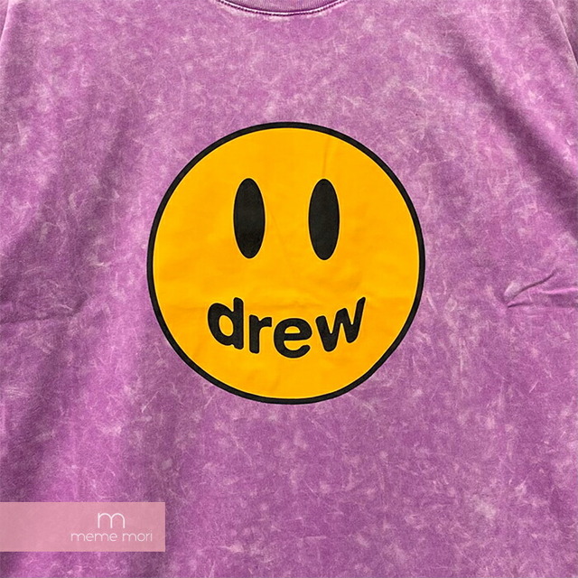 Tシャツ/カットソー(半袖/袖なし)Drew House 2022AW Mascot SS Tee Washed Grape ドリューハウス マスコットショートスリーブTシャツ ウォッシュドグレープ 半袖カットソー スマイリープリント ウォッシュ加工 パープル サイズM【230430】【新古品】【me04】