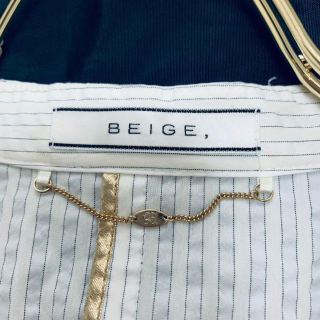 未使用タグ付き BEIGE, ベイジ ジャケット リネン混 薄手 サイズ2 水色