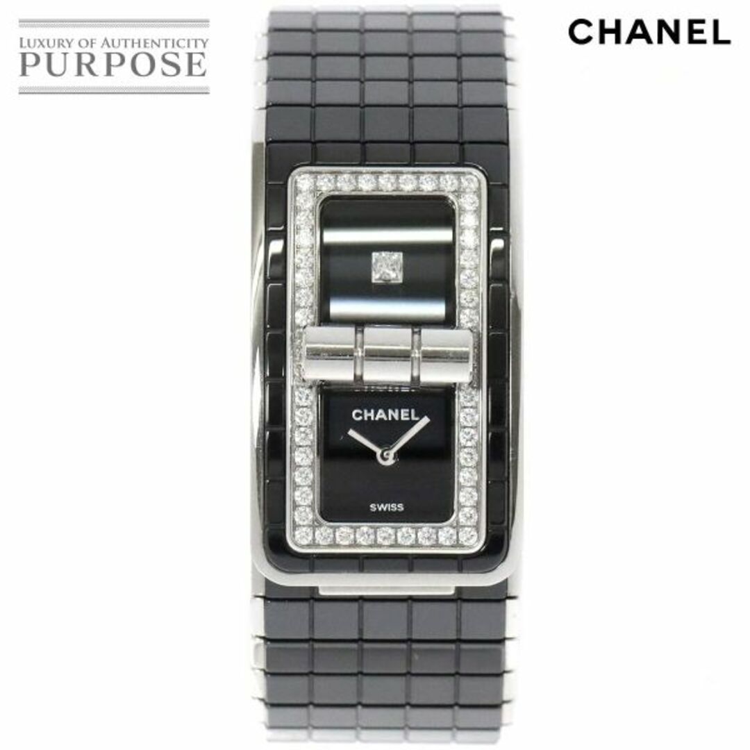 シャネル CHANEL コードココ H5148 レディース 腕時計 1Pダイヤ ブラック 文字盤 セラミック ダイヤベゼル クォーツ Code CoCo VLP 90175548