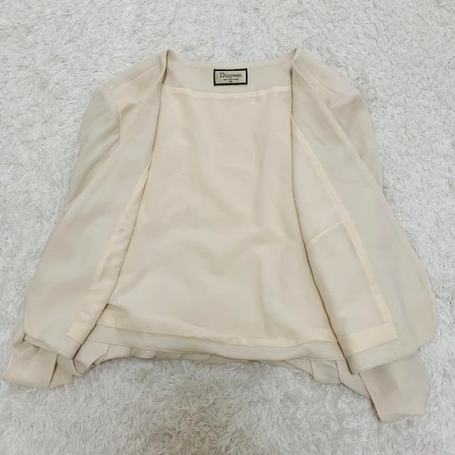 極美品✨ダイアグラム ボレロ ジャケット ショート丈 アイボリー