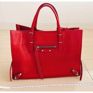 バレンシアガ ペーパー ハンドバッグ(レディース)(レッド/赤色系)の