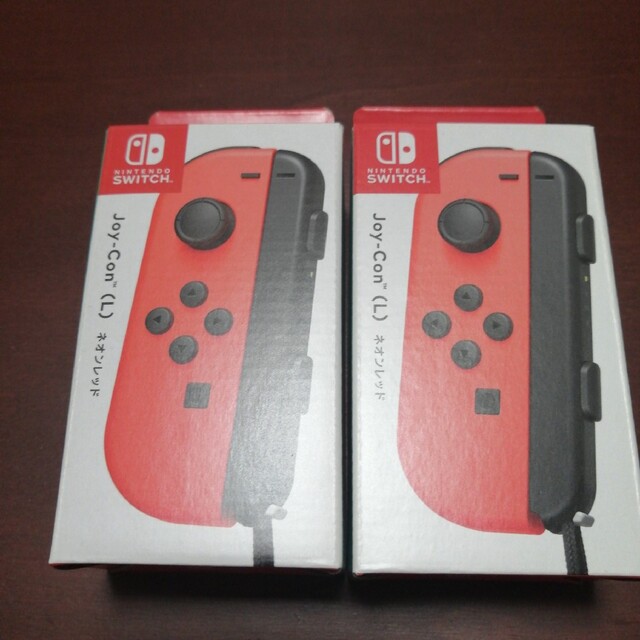 ニンテンドースイッチ　ジョイコン　ネオンレッド