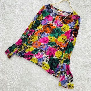 極美品✨ドリスヴァンノッテン 長袖Tシャツ 花柄 マルチカラー
