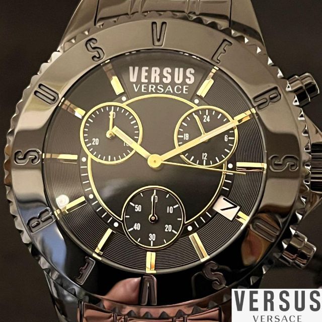 【ブラック色！】Versus Versace/ベルサス ベルサーチ/メンズ腕時計
