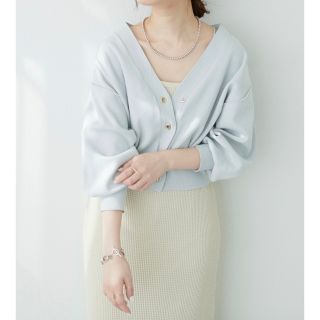 ナチュラルクチュール(natural couture)の【よつば様 専用】プチプラハトメバー釦おしゃれカーディガン(カーディガン)