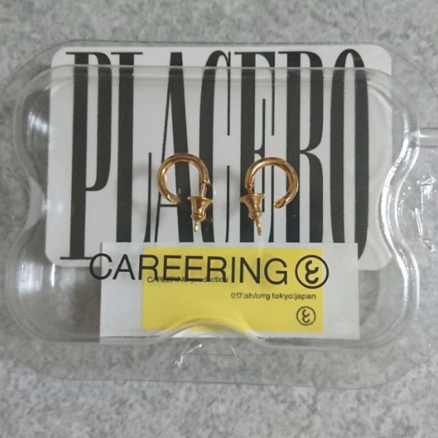 CAREERING キャリアリング ピアス ゴールド PLACEBO 1012㎜×13㎜素材本体