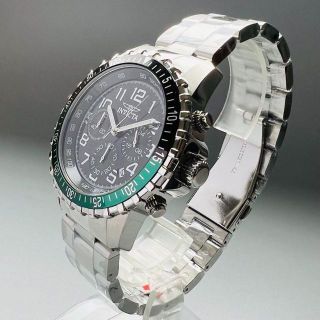 INVICTA - インビクタ 腕時計 メンズ ブラック グリーン 新品 クォーツ