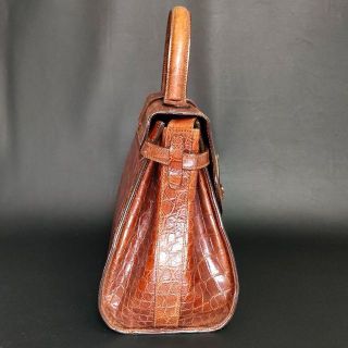 AIGNER - 希少【美品】AIGNER アイグナー ハンドバッグ クロコ レザー