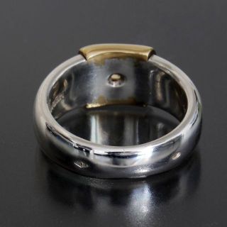 エルメス HERMES Hロゴ コンビ リング 12.5号 K18 925 黄石-