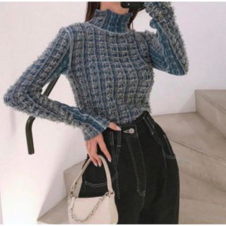 LE CIEL BLEU   irene cut yarn knit tops カットヤーンニットトップス