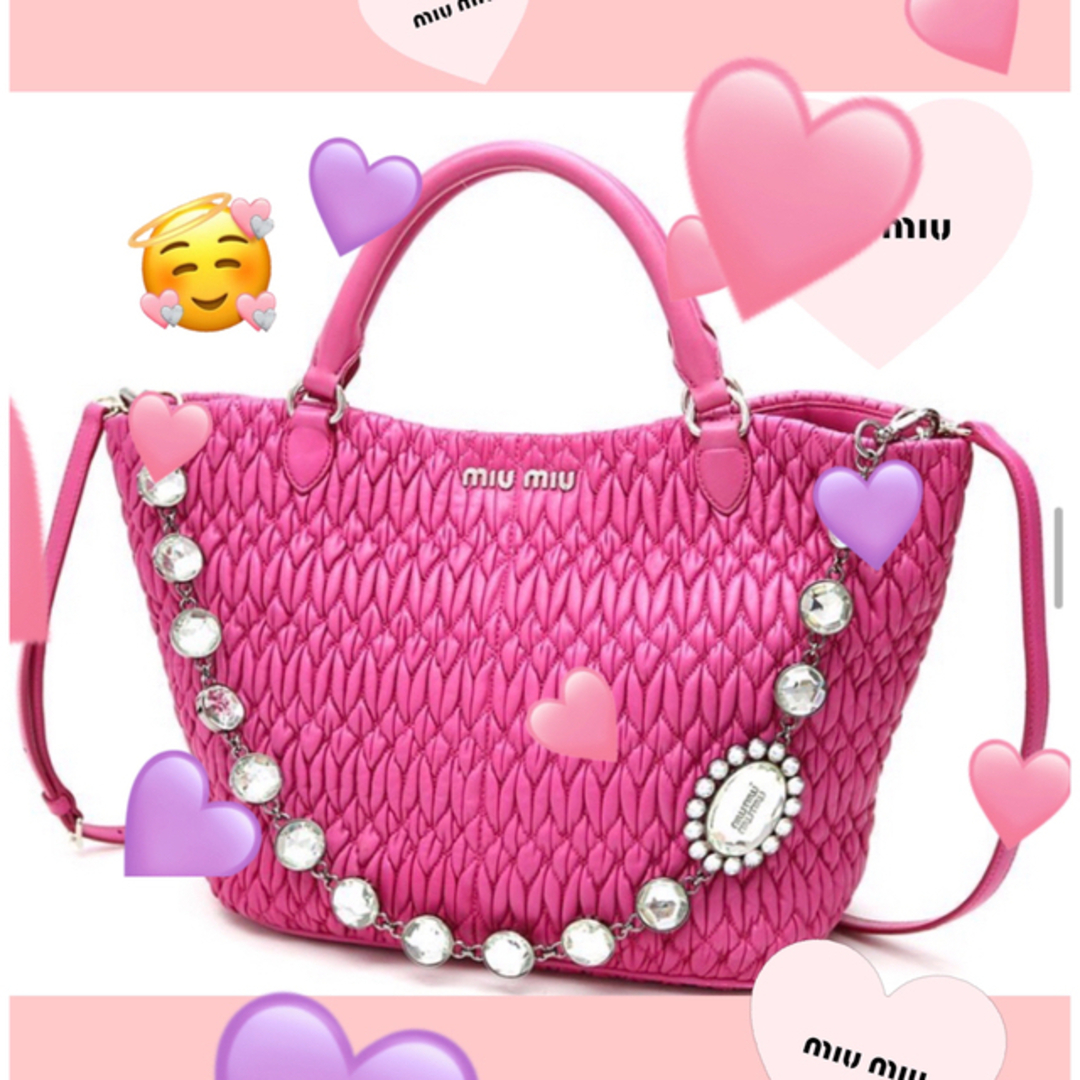 miumiu ナッパクリスタル　ハンドバッグハンドバッグ