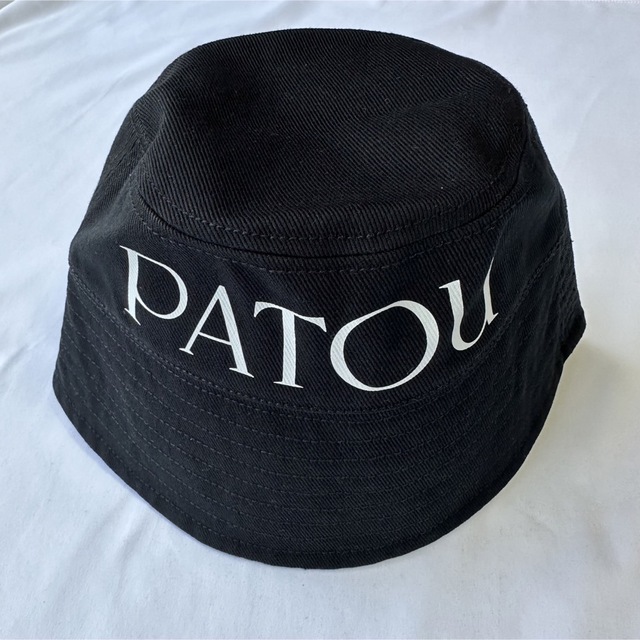 レディース PATOU パトゥ ロゴ バケットハット ブラック-
