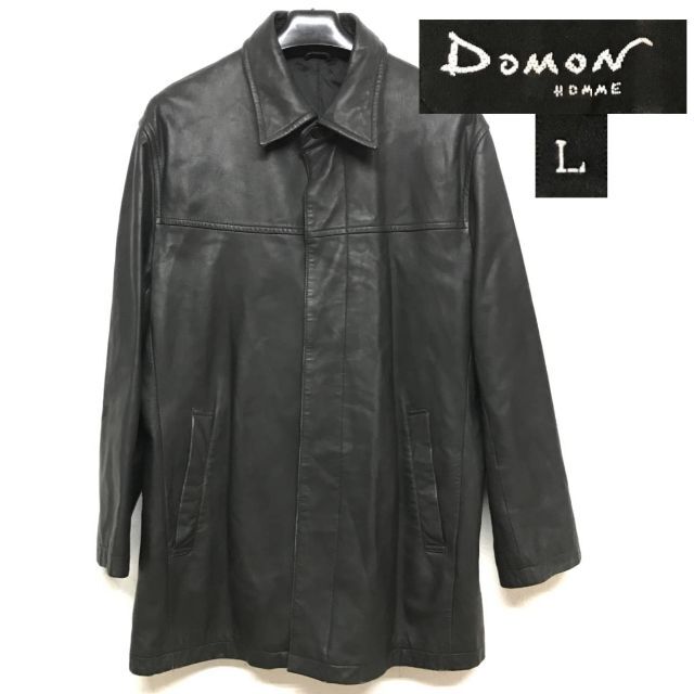 DOMON HOMME 羊革 ジャケット L ドモン オム ステンカラー コートの