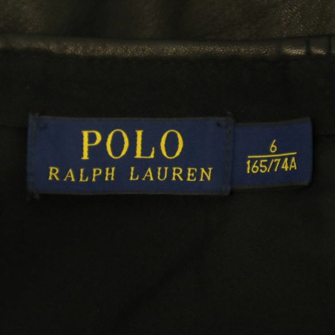 POLO RALPH LAUREN(ポロラルフローレン)のポロラルフローレン レザーミニスカート 6 ブラック POLO RALPH LAUREN レディース 【中古】  【230501】 レディースのスカート(ミニスカート)の商品写真