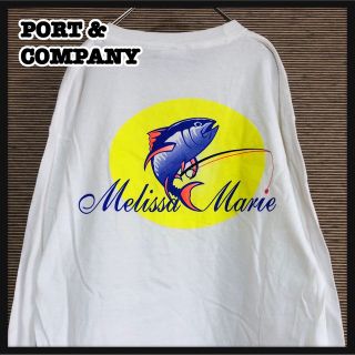 【ポートアンドカンパニー】長袖Tシャツ　ロンT　魚釣り　フィッシング　マグロ32(Tシャツ/カットソー(七分/長袖))