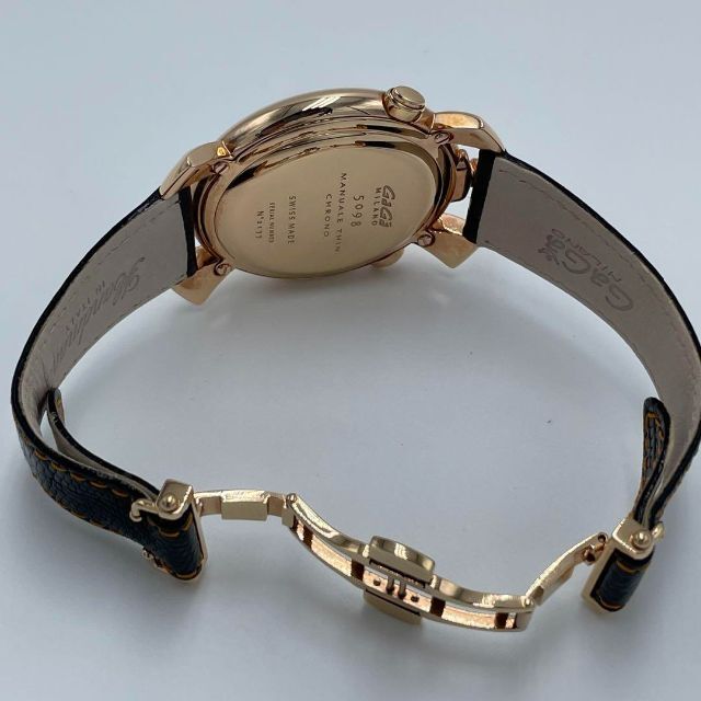 GaGa MILANO(ガガミラノ)の【超美品】ガガミラノ 腕時計 マヌアーレ シンクロノ46㎜ メンズ ゴールド メンズの時計(腕時計(アナログ))の商品写真