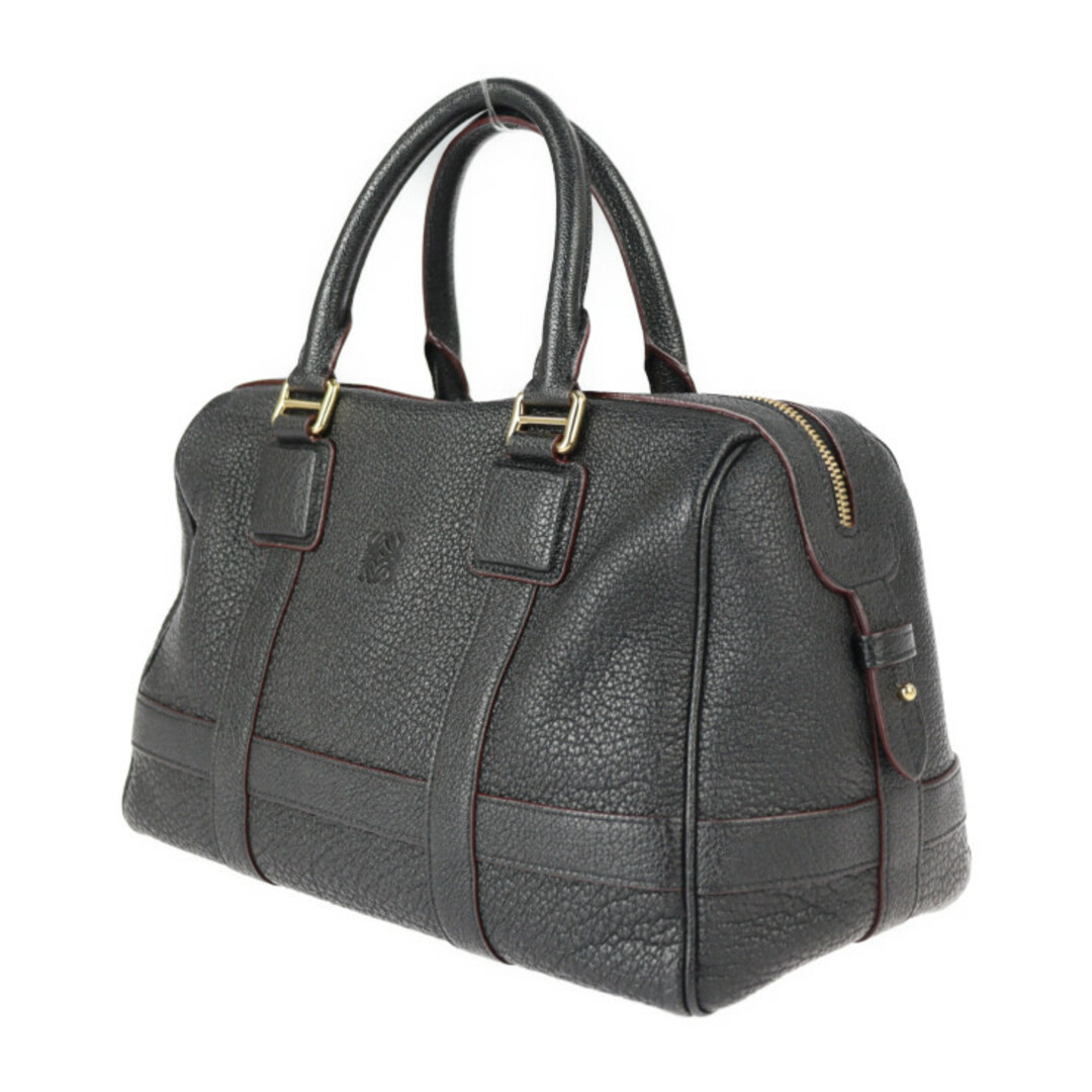 LOEWE ロエベ  PASEO パセオ 30 ハンドバッグ 384.04CG41   カーフレザー ブラック ゴールド金具  アナグラム 2WAY ショルダーバッグ ミニボストンバッグ 【本物保証】