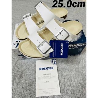 ビルケンシュトック(BIRKENSTOCK)の【新品未使用】ビルケンシュトック　アリゾナBS 39 25.0㎝　ホワイト(サンダル)