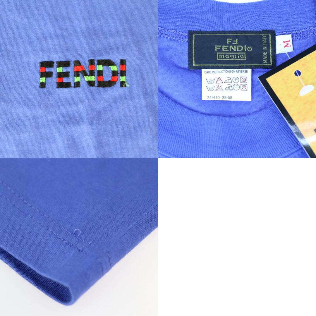 FENDI - FENDI フェンディ maglia 半袖Tシャツ コットン100% ブルー