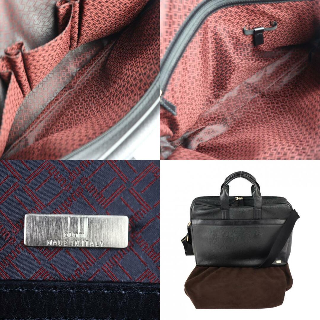 Dunhill ダンヒル CONNAUGHT コンノート  ビジネスバッグ  レザー   ブラック ゴールド金具  Wファスナー 2WAY ショルダーバッグ ブリーフケース 【本物保証】 3