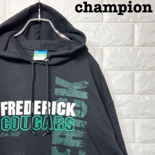 チャンピオン(Champion)のカレッジロゴ★チャンピオン Champion パーカー プルオーバー ブラック(パーカー)