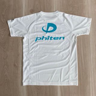 phiten Tシャツ ホワイト×水色 Mサイズ(バレーボール)