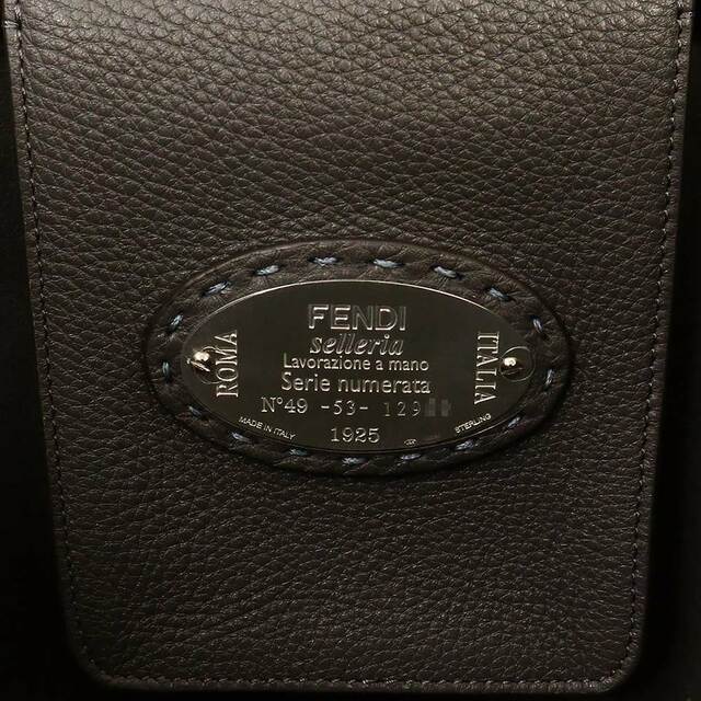 フェンディ カルラ セレリア トートバッグ カーフスキン レザー セルレオ ブルー アスファルト グレー 青 8BH257 FENDI（新品・未使用品）