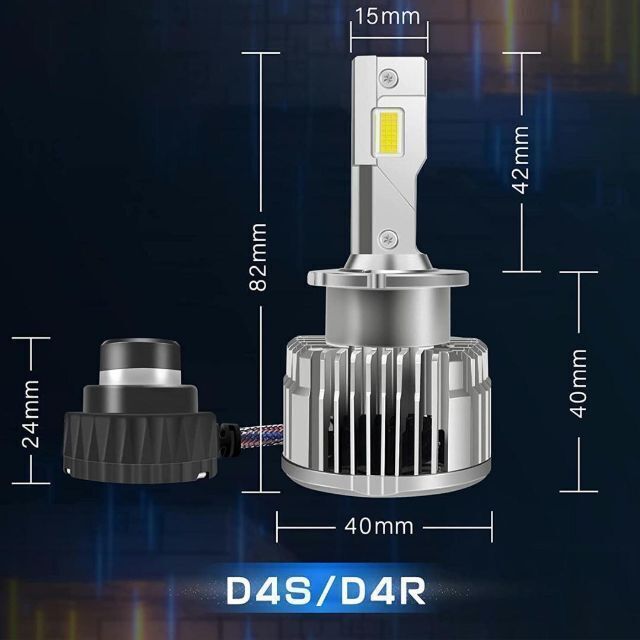 led d4s d4r ヘッドライト 16000 ルーメン 35W 爆光