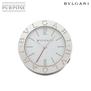 ブルガリ(BVLGARI)のブルガリ BVLGARI ブルガリブルガリ ABB37WS 置き時計 アラーム ホワイト 文字盤 クォーツ ウォッチ BVLGARIBVLGARI VLP 90185798(置時計)