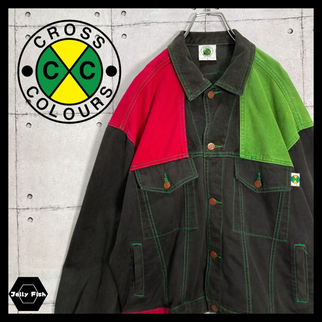 【入手困難】90s CROSS COLOURS/クロスカラーズ デニムジャケット