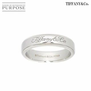 ティファニー(Tiffany & Co.)のティファニー TIFFANY&CO. ノーツ ミルグレイン 6.5号 リング 幅4mm Pt プラチナ 指輪 VLP 90185912(リング(指輪))