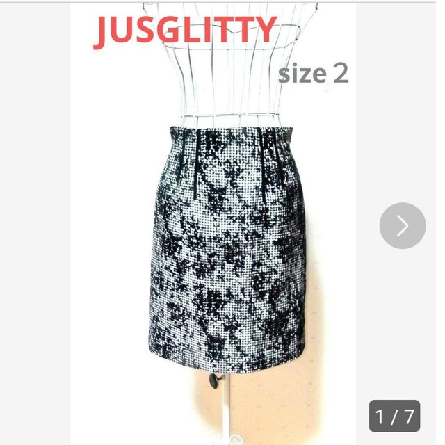 JUSGLITTY(ジャスグリッティー)の✨JUSGLITTY★レディース★膝丈スカート★size２ レディースのスカート(ひざ丈スカート)の商品写真
