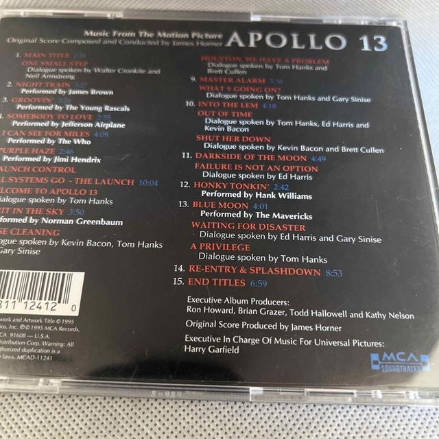 【中古】Apollo 13/アポロ13号-US盤サントラ CD エンタメ/ホビーのCD(映画音楽)の商品写真