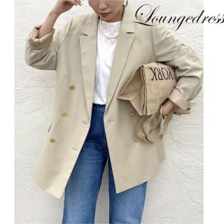 ラウンジドレス(Loungedress)の今季新品　LOUNGEDRESS ライトTRジャケット　ダブルジャケット(テーラードジャケット)