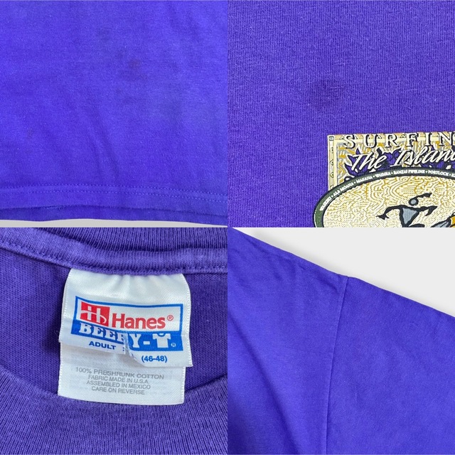 Hanes(ヘインズ)の【HANES】90s USA製 XL ワンポイントTシャツ バックプリント 古着 メンズのトップス(Tシャツ/カットソー(半袖/袖なし))の商品写真