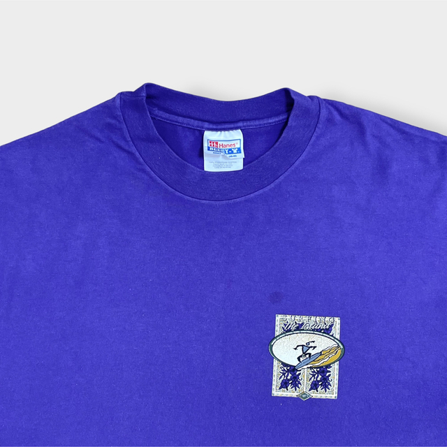 Hanes(ヘインズ)の【HANES】90s USA製 XL ワンポイントTシャツ バックプリント 古着 メンズのトップス(Tシャツ/カットソー(半袖/袖なし))の商品写真