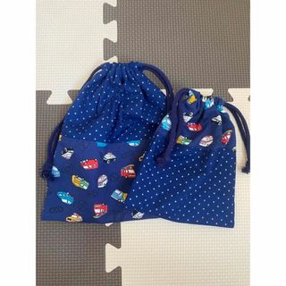 ② 巾着袋　ハンドメイド　3枚　セット(外出用品)