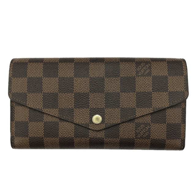 ##LOUIS VUITTON ルイヴィトン ダミエ ポルトフォイユ・サラ　2つ折り長財布 N63209 エベヌ